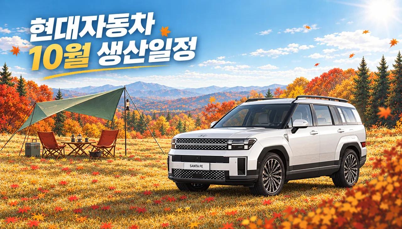 26년 10월 현대자동차 전차종 생산일정